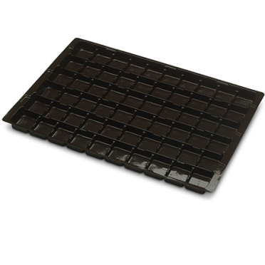 ANL Plastics black tray for biscuits and chocolate ANL Plastics black tray for biscuits and chocolates